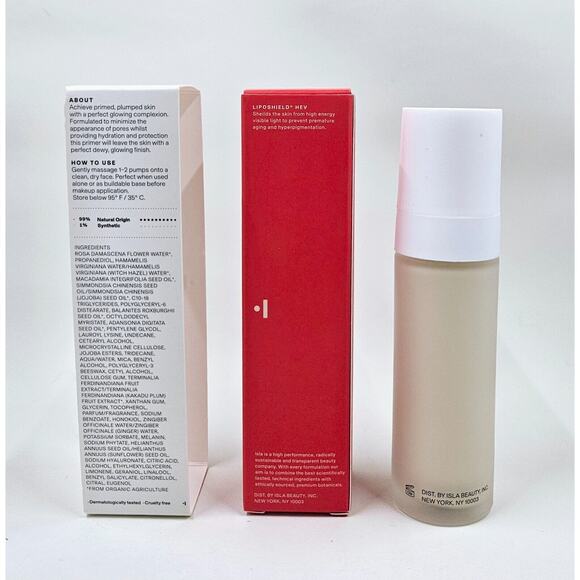 Isla Beauty Face Base Moisturizing Primer Made in Italy-25 ml / 0.84 fl oz - Picture 2 of 2